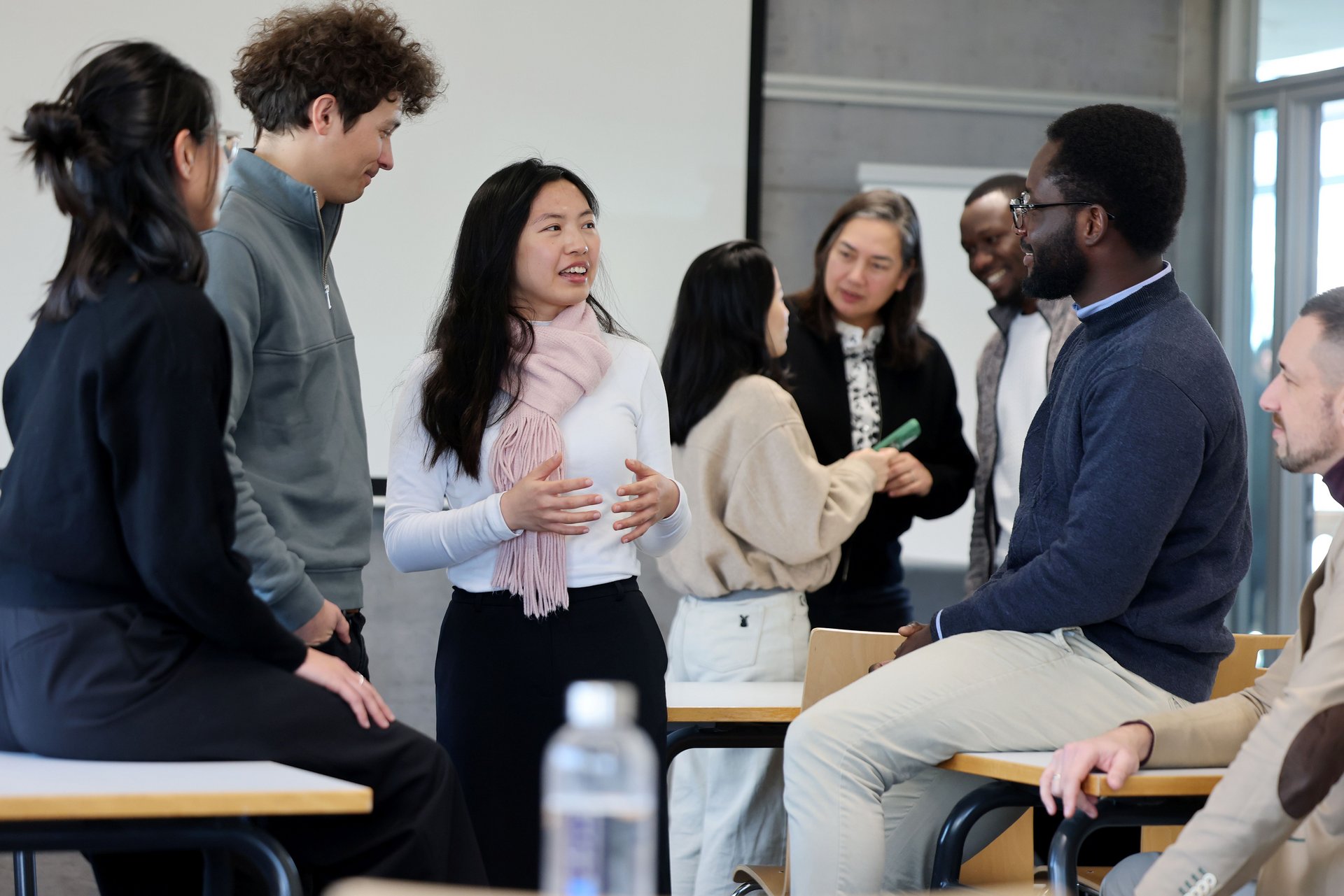 MBA Studierenden im Gespräch